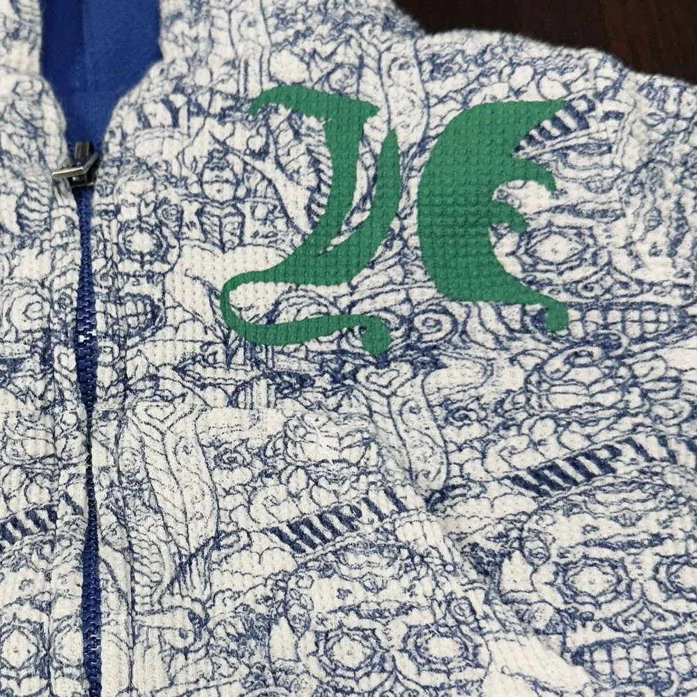 Early Hurley Reversible Zip Hoodie Blue Graphic Print Freedom Movement Boys 3-6M